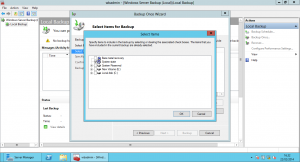 Windows 2012 - BAckup System State